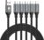 USB Type-C to A Cable 5pack 6ft Braided Fast Charging 3A Quick Charger Cord, 6 Foot Compatible iPhone 17/17 Pro/16e/16/15 Pro Max,Samsung Galaxy S10 S9 S8 Plus, Note 10 9 8, LG V50 V40 G8 G7(Grey)