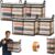 Large Heavy-Duty Thick Plastic Clear Storage Bag for Clothes, Moving & Storage, Portable Thick Plastic Clear Storage Box with Handles,Dual Zipper, Foldable Waterproof Organizer Bin (4 Pcs)