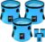 Tessco for you 3 Pcs 5 Gallon Bucket Collapsible Foldable Bucket with Handle for Beach Camping Fishing to Hold Water Folding Container Carry Bag Portable Fold up Lightweight