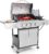 Captiva Designs 4-Burner Propane Gas BBQ Grill with Side Burner & Porcelain-Enameled Cast Iron Grates, 42,000 BTU Output Stainless Steel Grill for Outdoor Cooking Kitchen and Patio Backyard Barbecue