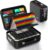 Fireproof Document Box with Combination Lock, Fireproof Water Resistant Hard Case Safe Box for Important Documents Certificates Laptop Passports