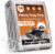 10x10FT Waterproof Tarp, Yumatum 16 Mil Heavy Duty Tarps with Reinforced Edges/Brass Grommets, 100% UV Blocking/Tear Resistant Poly Tarp for Camping, Patio, Tent, Boat(Silver/Black)