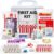 10 Person First Aid Kit – OSHA and ANSI Class A Compliant, Fully stocked Emergency Kit for Home, Office or Construction site