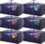6 Pack Moving Bags Heavy Duty 210GSM with Full-Open Side Zipper, 93L 65lbs Waterproof Foldable Storage Totes for College Dorm Move-In, Moving Boxes Alternative & Home Organization, Blue
