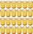 Soft Breeze 24 PCS Speckled Mercury Golden Glass Candle, Unscented Glass Votive Candle, Birthday&Wedding Decorations for Table Home，Anniversary Party Candles,Golden