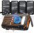 SOARAISE Solar Charger Power Bank – 48000mAh Wireless Portable Charger Built-in 4 Cables and 4 Solar Panels, PD QC 3.0 Fast Charging USB C Battery Pack with Flashlight for Camping Travel