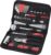 Apollo Tools 56 Piece Compact SAE Auto Tool Set in Zippered Case, Small Mechanic Tool Set for Car Emergency, Motorcycle Repair on the Road, Great for Travel Tool Needs – Red – DT9774