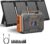 Portable Solar Generator, 300W Portable Power Station with Foldable 60W Solar Panel,110V Pure Sine Wave 280Wh Battery Power Pack with USB DC AC Outlet for Camping Smart Devices RV Van Outdoor-Orange