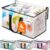 HomeHacks Clear Moving Bags Heavy Duty 4 Pack, Storage Bags with Zipper, Extra Reinforced Handles & Waterproof Packing Boxes for Moving, Camping, Home Organization 93L/24Gal (28.7″x14.2″x14″)