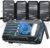 SOARAISE Solar Charger Power Bank – 48000mAh Wireless Portable Charger Built-in 4 Cables and 4 Solar Panels, PD QC 3.0 Fast Charging USB C Battery Pack with Flashlight for Camping Travel (Blue)