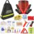 Car Emergency Kit with Jumper Cables, Roadside Safety Emergency Car Kit for Vehicle Truck Motorcycle – Gifts for Men Women Teenagers, Easy Storage(Black)