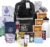 First My Family All-in-One 4 Person, 72 Hour Emergency Survival Kit for Fires, Earthquakes, Hurricanes, Floods, Tsunami and Other Disasters – Premium Black Backpack
