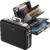COLCASE Fireproof Document Box, Ultra Hard Case All-Around Fireproof Box with TSA Lock Aluminum Frame Zipperless Hard-Shell Safe for Documents Valuables Passports Black