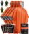 PREPARED4X Emergency Mylar Poncho – Survival Rain Poncho with Hood – Lightweight, Compact, Reusable Emergency Blanket Poncho for Hiking, Camping, Thermal Gear, Car Kit, Outdoors